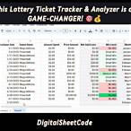 lottery tracking spreadsheet
